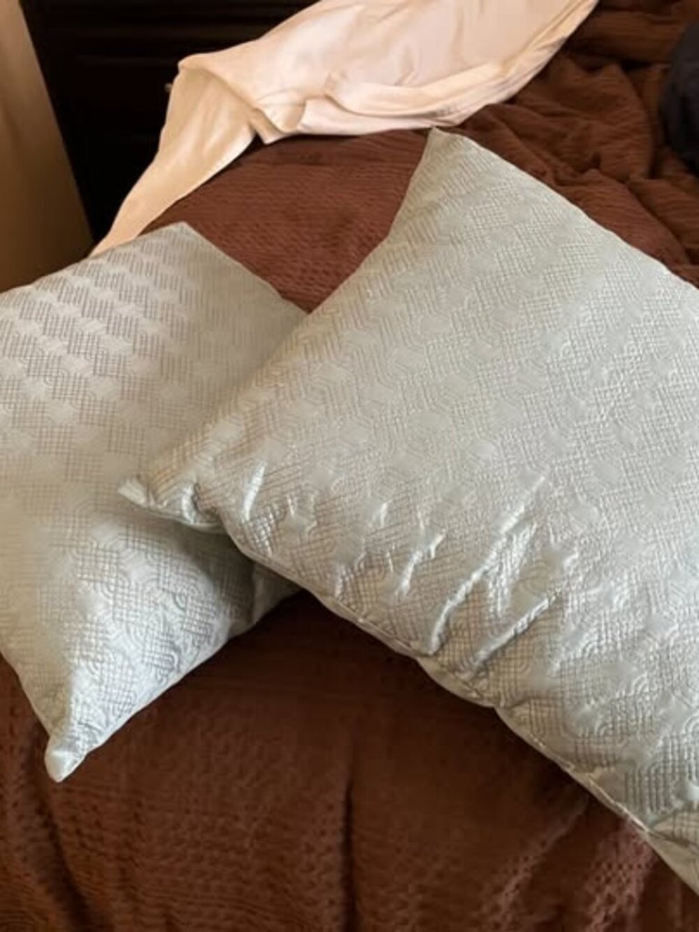 Throw Pillows Mint Green Decorative Farmhouse Square Pillows for Couch or Bed